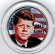 John F Kennedy Colorized Massacusetts Statehood Quarter