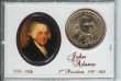 2007 D Adams Presidential Dollar in coin holder