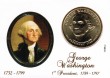 2007 P Washington Presidential Dollar in coin holder CP4000
