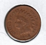 1908 Indian Head Penny - Actual Coin Pictured
