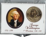 2007 D Washington Presidential Dollar in coin holder CP4001