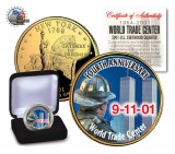 World Trade Center 9/11 4th Anniversary 24KT Gold Plated New York Statehood Quarter
