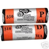 2007 Washington Statehood Quarters Two-Roll Set R54 in White US Mint Box