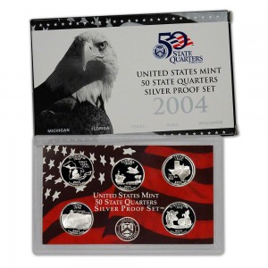 2004 US Mint 50 State Quarters Silver Proof Set V41
