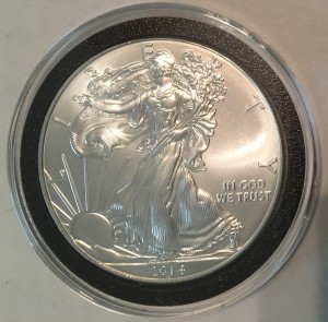 2014 Silver Eagle  - Actual Coin Pictured
