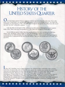 Official US Mint 50 State Quarter Album Holds 100 Coins