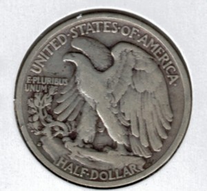 1936-S Walking Liberty Half Dollar - Actual Coin Pictured