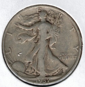 1937-S Walking Liberty Half Dollar - Actual Coin Pictured