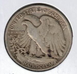 1937-S Walking Liberty Half Dollar - Actual Coin Pictured