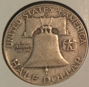 1953-D Silver Franklin Half Dollar - Actual Coin Pictured