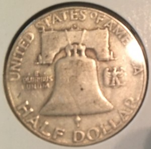 1953-S Silver Franklin Half Dollar - Actual Coin Pictured