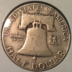 1954-D Silver Franklin Half Dollar - Actual Coin Pictured