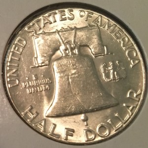 1962 Silver Brilliant Uncirculated Franklin Half Dollar - Actual Coin Pictured