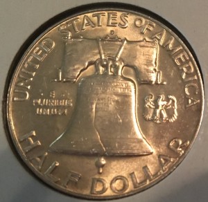 1963-D Silver Uncirculated Franklin Half Dollar - Actual Coin Pictured