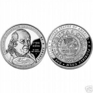2006 Benjamin Franklin "Founding Father" Uncirculated Silver Dollar (BN4)
