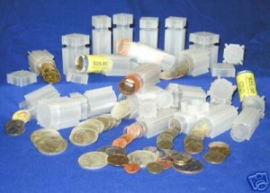 8 Pack of Dime Square Tube Coin holder holds 50 coins