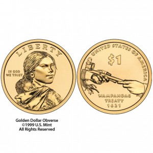2011 Native American $1 Coin 25-Coin Roll, Philadelphia N11