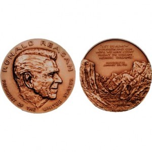 1-5/16" Ronald Reagan Bronze Medal