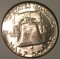 1957 Silver Brilliant Uncirculated Franklin Half Dollar - Actual Coin Pictured